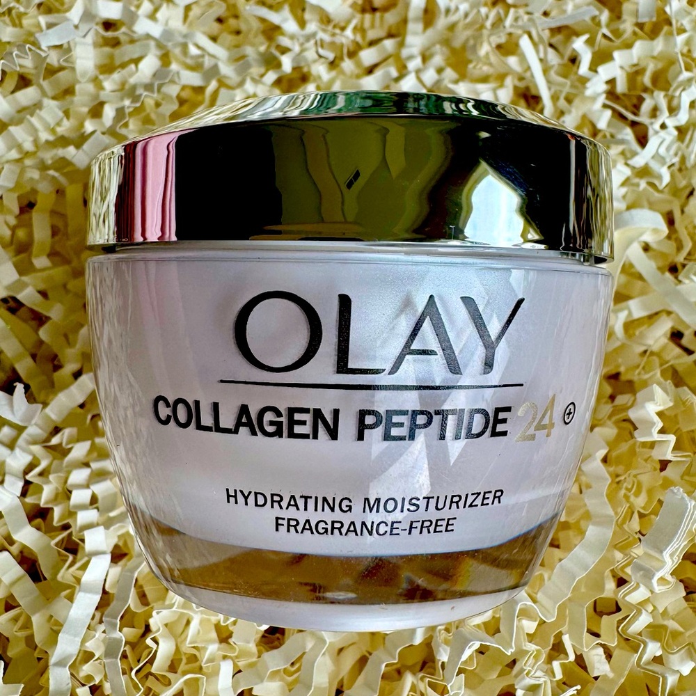 Olay Collagen Peptide 24 Hydrating Face Moisturizer, Fragrance-Free Cream Lotion